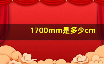 1700mm是多少cm