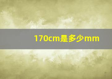 170cm是多少mm