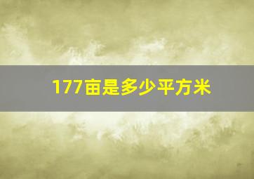 177亩是多少平方米