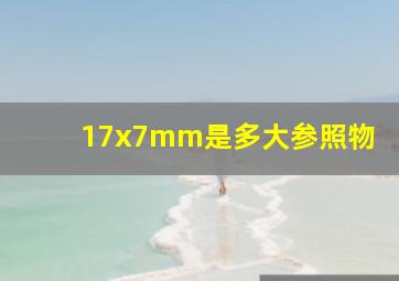 17x7mm是多大参照物