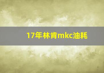 17年林肯mkc油耗