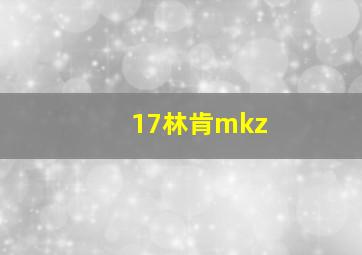 17林肯mkz