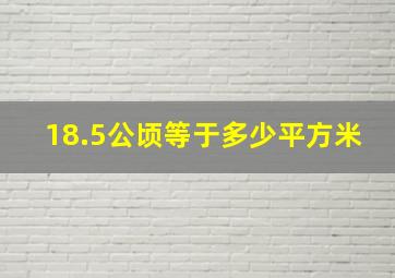 18.5公顷等于多少平方米