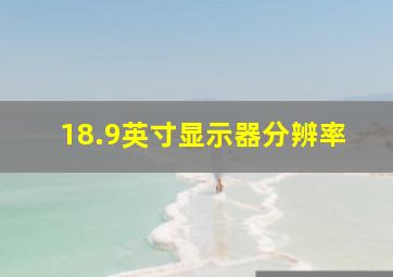 18.9英寸显示器分辨率