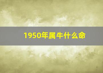 1950年属牛什么命