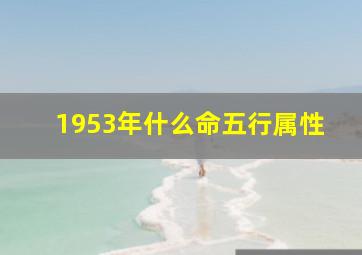 1953年什么命五行属性