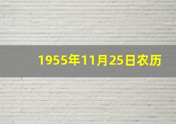 1955年11月25日农历