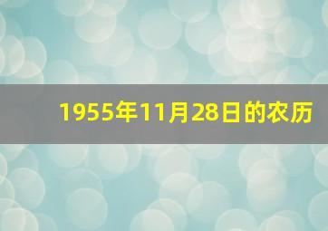 1955年11月28日的农历