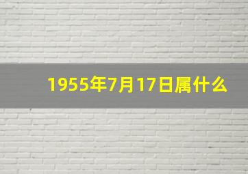 1955年7月17日属什么