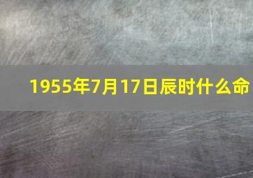 1955年7月17日辰时什么命