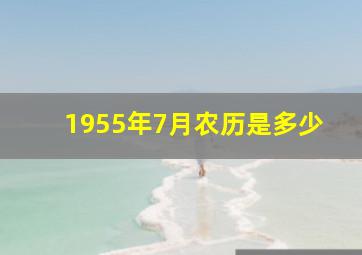 1955年7月农历是多少