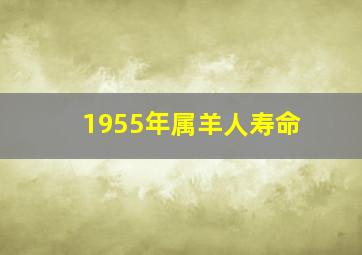 1955年属羊人寿命