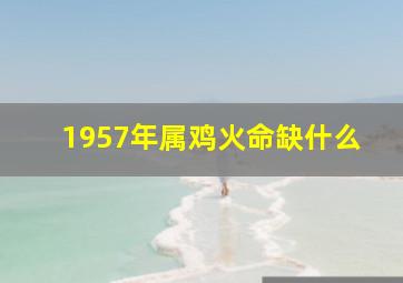 1957年属鸡火命缺什么