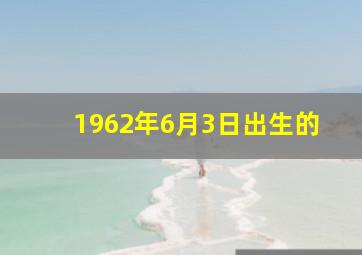 1962年6月3日出生的