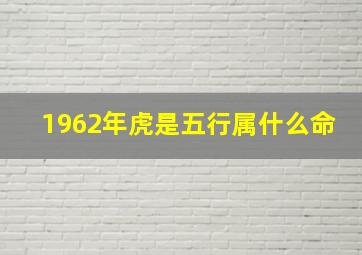 1962年虎是五行属什么命