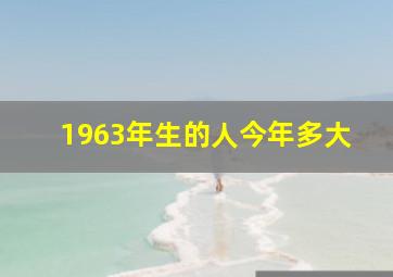 1963年生的人今年多大