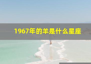 1967年的羊是什么星座