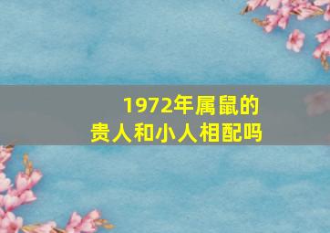 1972年属鼠的贵人和小人相配吗