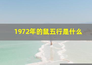 1972年的鼠五行是什么