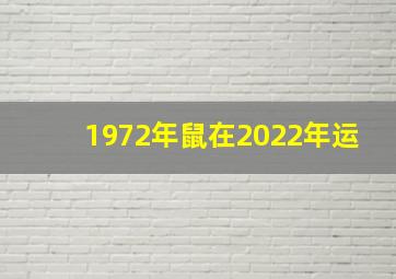 1972年鼠在2022年运