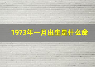 1973年一月出生是什么命