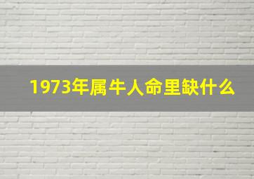 1973年属牛人命里缺什么