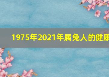 1975年2021年属兔人的健康