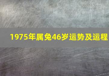 1975年属兔46岁运势及运程