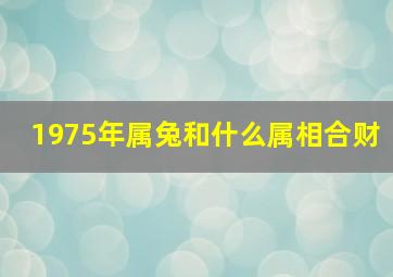 1975年属兔和什么属相合财