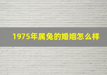 1975年属兔的婚姻怎么样