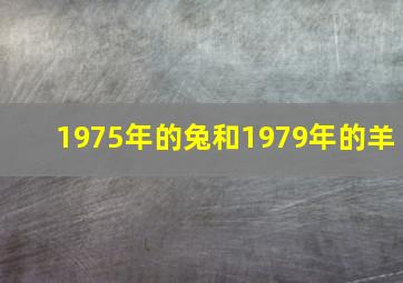 1975年的兔和1979年的羊