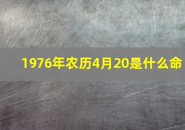 1976年农历4月20是什么命