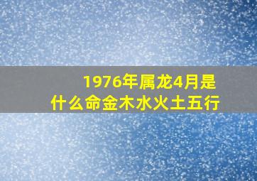 1976年属龙4月是什么命金木水火土五行