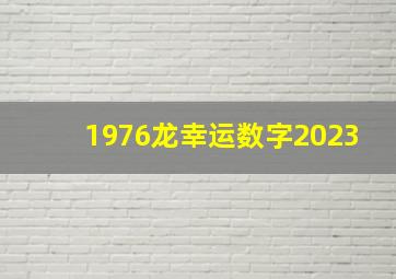 1976龙幸运数字2023