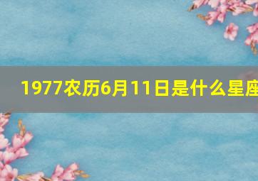 1977农历6月11日是什么星座