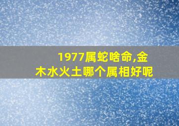 1977属蛇啥命,金木水火土哪个属相好呢