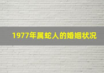 1977年属蛇人的婚姻状况