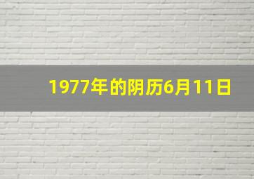 1977年的阴历6月11日