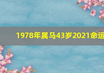 1978年属马43岁2021命运