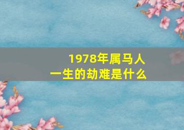 1978年属马人一生的劫难是什么