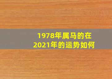 1978年属马的在2021年的运势如何