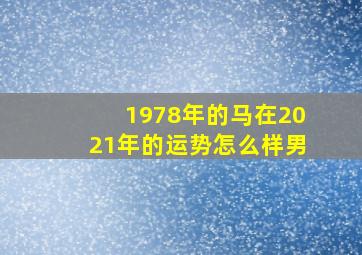 1978年的马在2021年的运势怎么样男