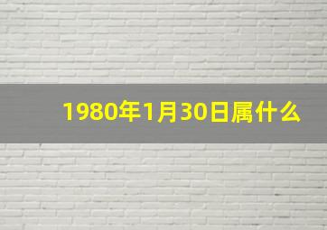 1980年1月30日属什么