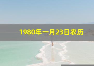 1980年一月23日农历