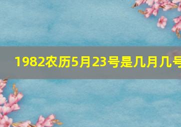 1982农历5月23号是几月几号