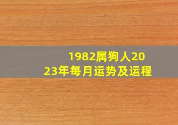 1982属狗人2023年每月运势及运程