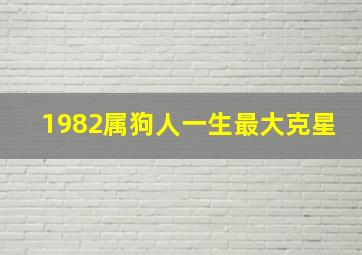 1982属狗人一生最大克星