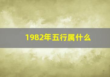 1982年五行属什么