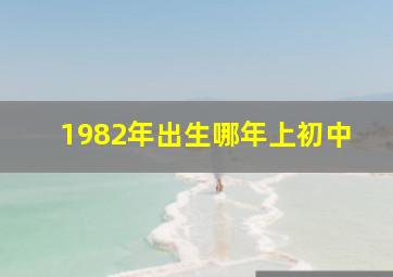 1982年出生哪年上初中