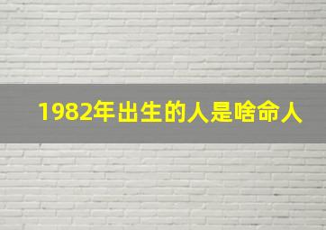 1982年出生的人是啥命人